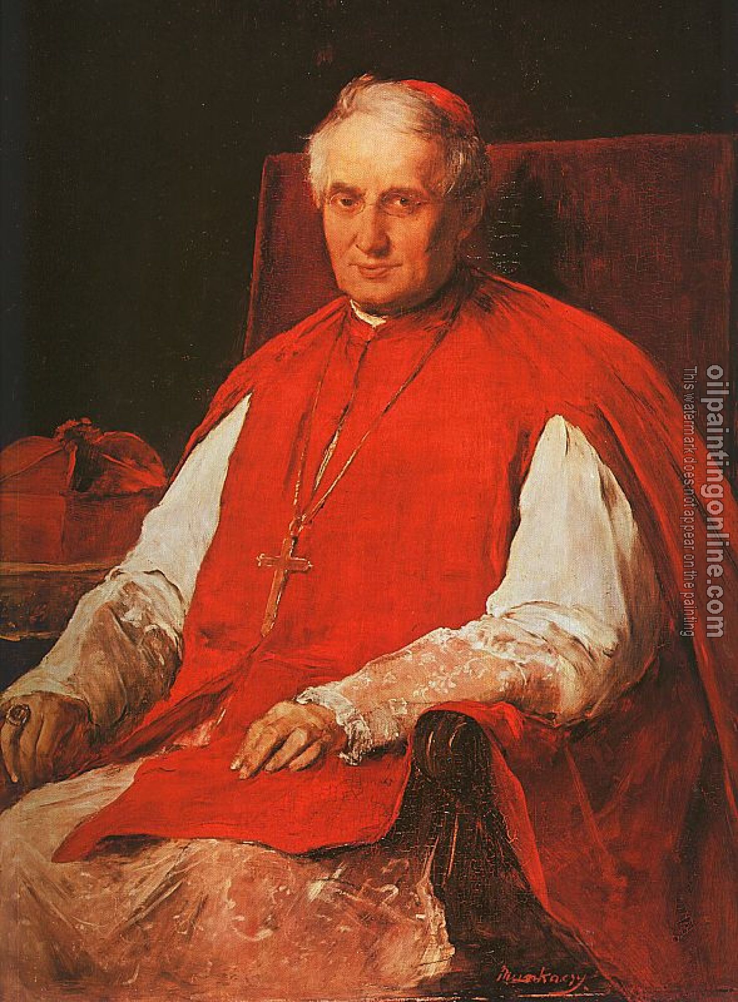 Munkacsy, Mihaly - Portrait of Cardinal Lajos Haynald